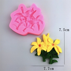 Khuôn Silicon - Chùm Hoa Cúc - Kèm Lá 2c 7.7cm