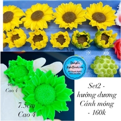 Khuôn Silicon - Hoa Hướng Dương - Set 2