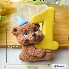 Khuôn Silicon - Số Gấu Số 4 (0-9)