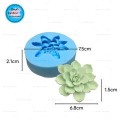 Khuôn Silicon - Sen Đá Cánh Tia Nhọn 6.8cm