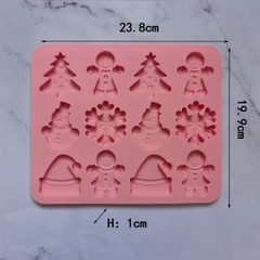 Khuôn Silicon - Noel - Cánh Tuyết Noel - Nón Cánh Tuyết Người Tuyết Cây Thông