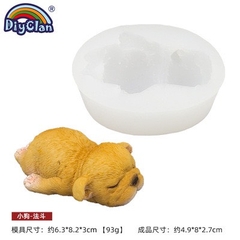 Khuôn Silicon Động Vật Chó Cún Nằm Dài