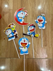Set Cắm Doremon Nobita Set 5 Phụ Kiện Trang Trí Bánh