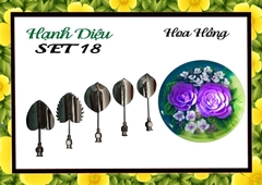 Kim 3D Inox - Bộ 5 - Mẫu 18 Hoa Hồng