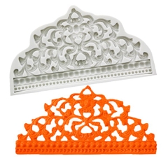 Khuôn Silicon - Viền Họa Tiết - Vương Miệng 21x12x1.5cm