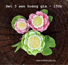 Khuôn Silicon - Hoa Sen - Bộ 3 - Hoàng Cung