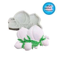 Khuôn Silicon - Trái Cây - Đào 11cm Chùm Nằm