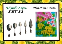 Kim 3D Inox - Bộ 5 - Mẫu 32 Hoa Mai Đào