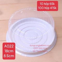 Hộp Nhựa - Tròn A022 - 18cm Cao 8.5cm