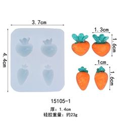 Khuôn Silicon - Rau Củ - Cà Rốt 4c - 4.4X3.7cm