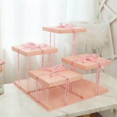 Hộp Nhựa - Vuông Đế Giấy - 31x31cm Cao 31cm