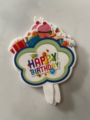 Set Cắm Giấy Hoạt Hình Phụ Kiện Trang Trí Bánh - HAPPY BIRTHDAY MÂY XANH 50 THẺ