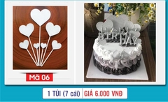 Cắm Tim 7 Que Cắm Bọc - TIM BẠC