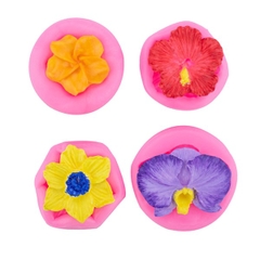 Khuôn Silicon - Hoa Lan Cúc Sứ Set 4 Khuôn