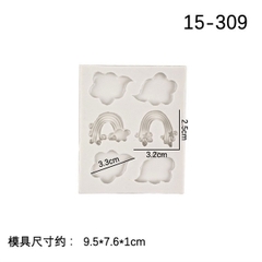 Khuôn Silicon - Bầu Trời - Cầu Vồng - Đám Mây 6c