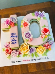 Khuôn Silicon - Số 0-9 - Số To 25cm (9 & 6 dùng chung)