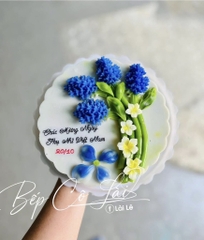 Khuôn Silicon - Chùm Hoa Cúc Lavender - Kèm Cành 7.8cm