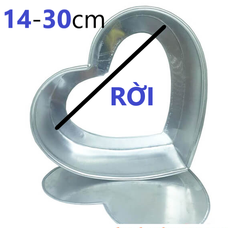 Khuôn Nhôm - Cao 8cm - Tim - Đế Rời