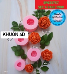 Khuôn Silicon - Hoa Hồng Lai - Hồng Trà V79 - 3cm