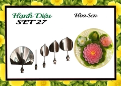 Kim 3D Inox - Bộ 5 - Mẫu 27 Hoa Sen