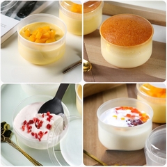 Cốc Nhựa Tròn Bầu Đựng Flan Pudding 125ml