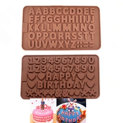 Khuôn Silicon - Chữ Số - Set 2 - 5cm - Nâu
