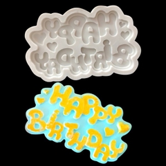 Khuôn Silicon - Chữ Happy - Kèm Tim