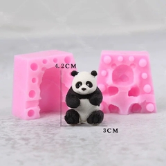 Khuôn Silicon - Động Vật - Gấu Trúc 2 Mảnh 4.2cm