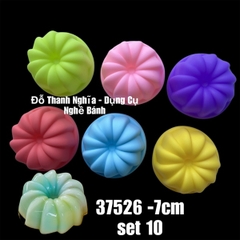 [10 cup] Khuôn Silicon - Cup Set 7cm - M07 - Sọc To