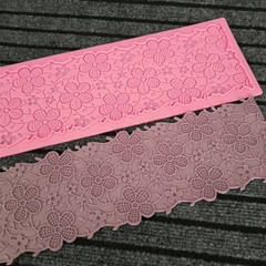 Khuôn Silicon - Viền Mảng Họa Tiết - Hoa Mai 37.5x11cm