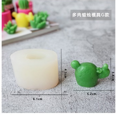Khuôn Silicon - Sen Đá ĐỨNG  - 5.5x3.8cm - 2 Chỉa Hoa