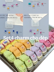 Khuôn Silicon - Em Bé Giày Dép Set  Charm Khúc Bạch