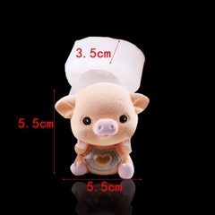 Khuôn Silicon - Động Vật - Heo Ngôi Có Yếm Set 2