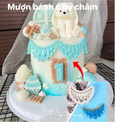 Khuôn Silicon - Viền Họa Tiết - Hủ Vàng Ngọc Tầng