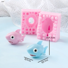 Khuôn Silicon -Sinh Vật Biển - Cá Heo Cá Mập Baby Shark