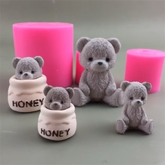 Khuôn Silicon - Động Vật - Gấu Honey 3.5cm