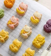 Khuôn Silicon - Động Vật - Mèo Thần Tài Vàng