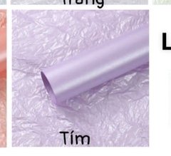 Giấy Nhăn Bó Hoa - Tím - Sấp 20 Tờ