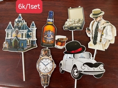 SET CẮM ĐẠI GIA Ô TÔ CHÀNG TRAI PHỤ KIỆN TRANG TRÍ BÁNH