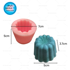 Khuôn Silicon - Sen Đá KHÍA - 5.1cm - Ụ Quanh