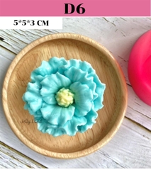 Khuôn Silicon - Hoa Mẫu Đơn - 6Cm D6