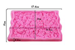 Khuôn Silicon - Viền Mảng Họa Tiết - Cẩm Tú Cầu 16.2x10cm