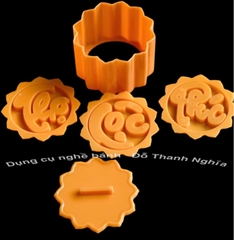 Khuôn Ấn Xôi Cánh Sen VT06 - Set 3 Phúc Lộc Thọ 10cm