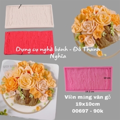 Khuôn Silicon - Viền Mảng Họa Tiết - Vân Gỗ 19x10cm