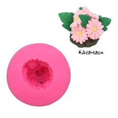 Khuôn Silicon - Chùm Hoa Cúc - Kèm Lá 5.8cm