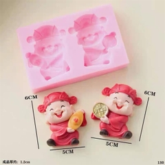 Khuôn Silicon - Ông Thần Tài Set 2