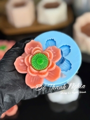 Khuôn Silicon - Hoa Sen Thái Nở - Hoa Sen Mã D 8cm