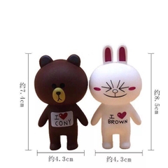 Con Gấu Nhựa - PKD - Set 2 - Nâu Trắng