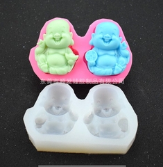 Khuôn Silicon - Ông Phật Di Lạc Set 2 Thần Tài Thổ Địa