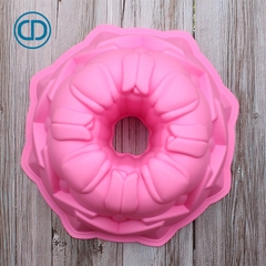 Khuôn Silicon - Đế - Tròn Lõm 8 Hoa Tulip 22.5 Cm